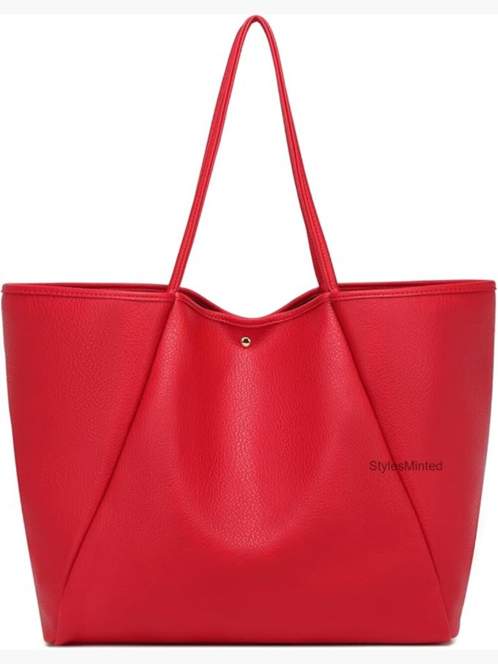 Large Leather Tote Bag for Women - Spacious Work Handbag